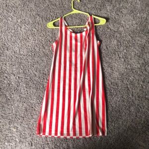 Candy striped form fitting dress